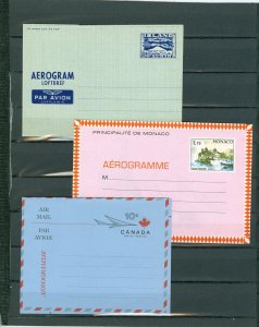 WORLDWIDE AEROGRAMS LOT of (6)