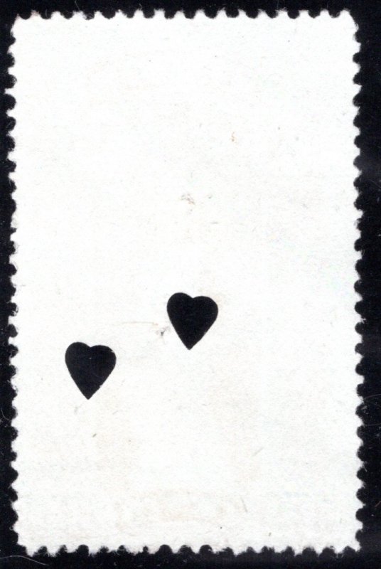 van Dam OL50, used, 30c, 1903, 2 heart punch cancels