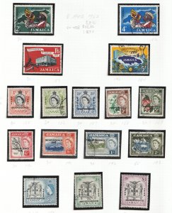 1962 Jamaica Sc# 181-96. QEII, Independent State. Used Cv$20.70