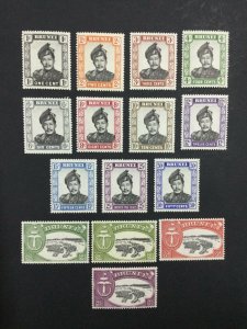 MOMEN: BRUNEI SG #100-113,111a 1952-58 MINT OG NH £85+ LOT #226252-5566