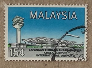 Malaysia 1965 15c Airport Opening, used. Scott 18, CV $0.25. SG 18
