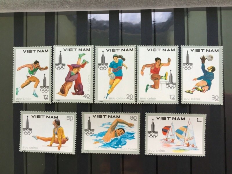 Vietnam 1980 MNH Stamps Scott 1052-1059 Sport Olympic Games Wrestling Sailing