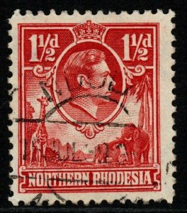 NORTHERN RHODESIA SG29 1938 1½d CARMINE-RED FINE USED