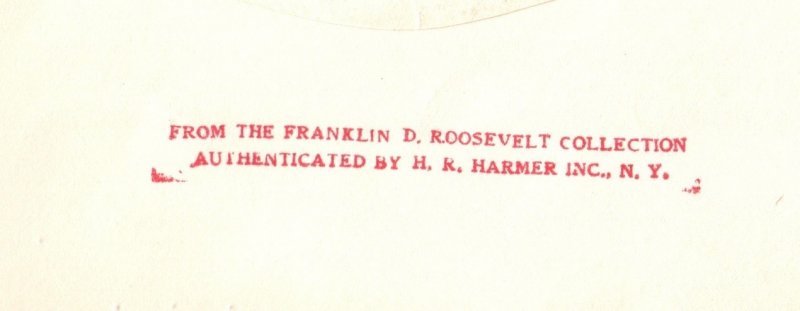 US 1 used mailed to Franklin Roosevelt and owned by the President c23