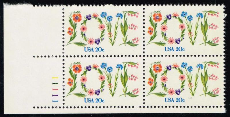 US #1951 Love P# Block of 4; MNH (1.75)