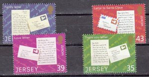 Jersey 2008,  Europa 'Letters'. set of 4 unmounted Mint NHM