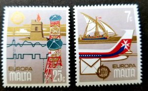 Malta Europa CEPT History Post 1979 Airplane Telecommunication Ship (stamp) MNH