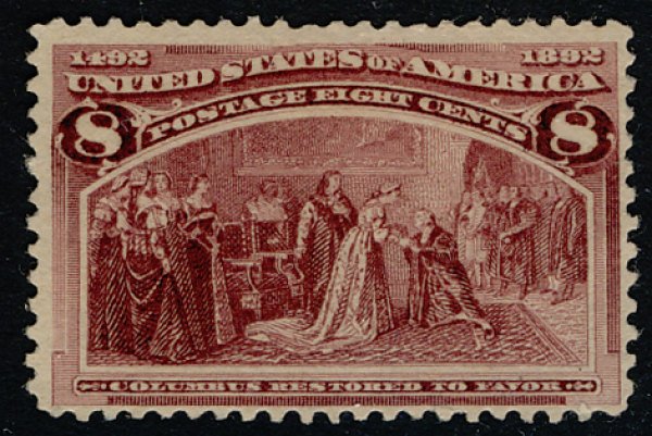 US #236 SCV $ 160.00 VF mint never hinged, super vivid color,  fresh paper,  ...