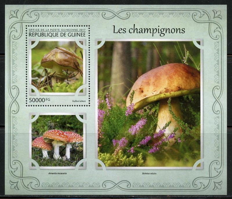 GUINEA 2017 MUSHROOMS   SOUVENIR SHEET MINT NH