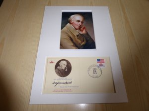 Benjamin Rush photograph and 1976 USA Declaration of Independence Cover