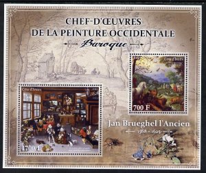 IVORY COAST - 2013 - Jan Breughel the Elder - Perf 2v Sheet - MNH -Private Issue