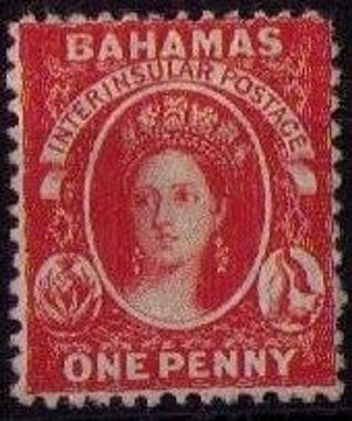 Bahamas Sc 11b MLH (1863) Queen Victoria Rose lake CV $160.00