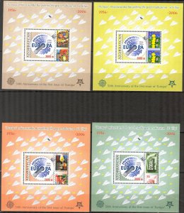 Azerbaijan 2005 50 Years of Europa CEPT stamps 4 S/S MNH**