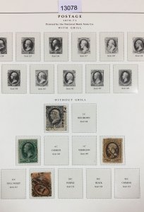 MOMEN: US STAMPS  1870-1871 USED COLLECTION LOT #13078