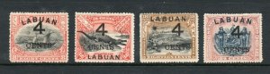 Labuan - SG# 104 - 107 MH (rem/cpl small thins) /  Lot 0221568