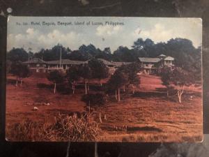 1908 Philippines Us Real Picture Postcard Cover RPPC To Ohio USA Hotel Baguio