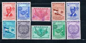 Nicaragua C353-62 Used set Rotary International (N0351)