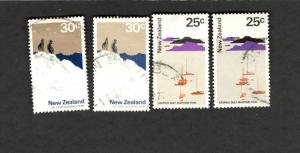 New Zealand SC #454-55 #454a-55a Mt Cook Park & Gulf Maritime Park  used stamps