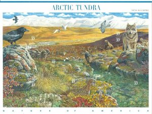 Arctic Tundra Nature Series Sheet of Ten 37 Cent Postage Stamps Scott 3802