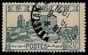 Tunisia #113A Used VLH; 20fr Roman Amphitheater (1945)