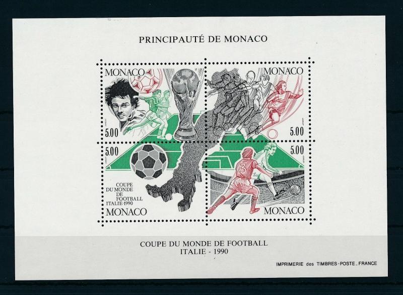 [21229] Monaco 1990 World Cup Soccer Italy Souvenir Sheet MNH