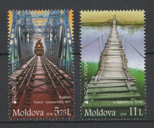 Moldova 2018 CEPT Europa Bridges 2 MNH stamps