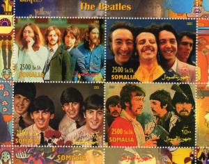 Somalia 2003  The Beatles - Music - Yellow Submarine Sheetlet (4) MNH VF