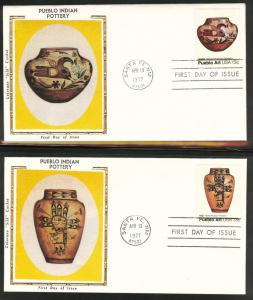 1706-1709 FDC Pueblo Pottery on  Colorano Silk Caches U/A