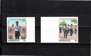 Barbados 1987 MNH Sc 706/709 IMPERFORATE PAIRS