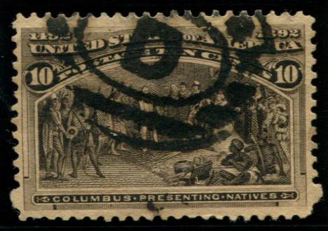 237 US 10c Columbian Expo, used cv $8.75