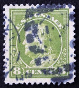 U.S. Used Stamp Scott #414 8c Franklin, XF - Superb Jumbo. CDS Cancel. Gem!