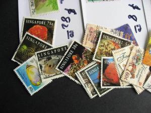 Singapore collection of 50 different older plus $100 high values in sales cards!