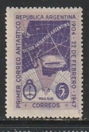 1947 Argentina - Sc 561 - MH VF - single - Map of Argentine Antarctic