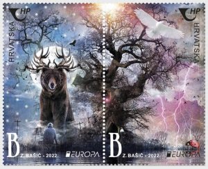 Croatia 2022 MNH Stamps Scott 1273 Europa CEPT Stories and Myths Bear