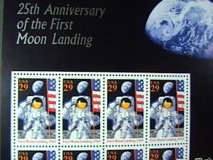 U.S.# 2841-MNH--MINI SHEET OF 12----25 TH ANNIVERSARY MOON LANDING--1994