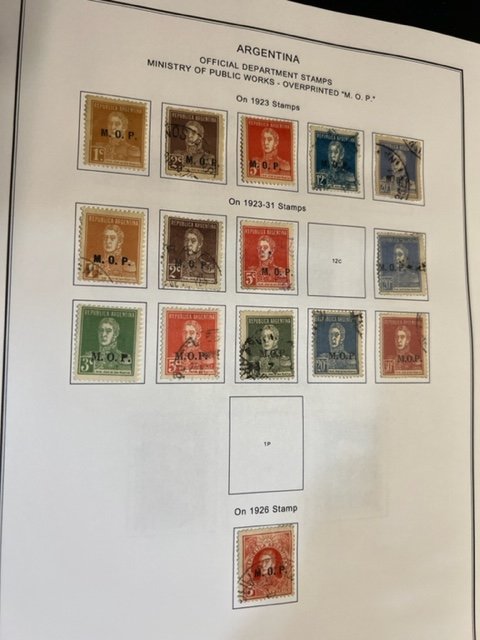 Argentina Official Department stamp Collection