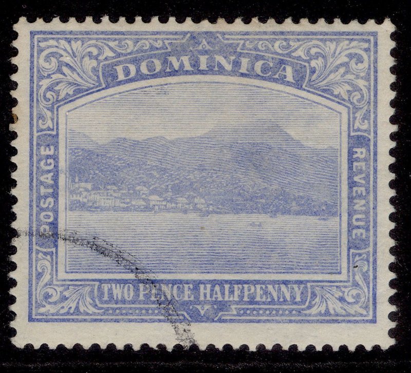 DOMINICA EDVII SG50, 2½d blue, FINE USED.