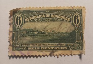 Stamp Latin America Honduras 1931 6c View of Palace at Tegucigalpa