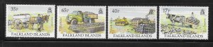 Falkland islands 1995 Transporting Peat Sc 639-642 MNH A2601