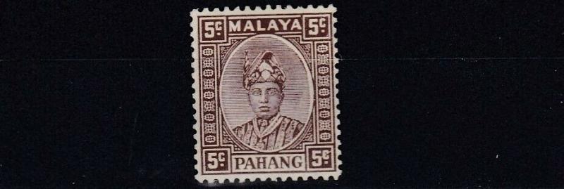 PAHANG  1935 - 41    S G 33    5C  BROWN  NO GUM     