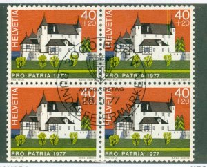 Switzerland B448 BLOCK USED BIN $1.00