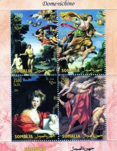 Somalia 2004 Domenichino Paintings Sheetlet (4) Perforated MNH