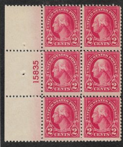 1923 Sc554 2¢ Washington MNH PB6