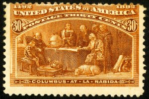 US Stamps # 239 MH Fresh Scott Value $225.00 