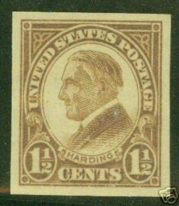 USA Scott 576 MNH** President Harding Imperforate