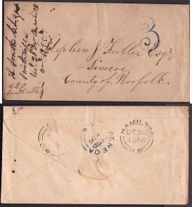 Canada-covers #9882 - Stampless - Lincoln County - Smithville , CW single broken