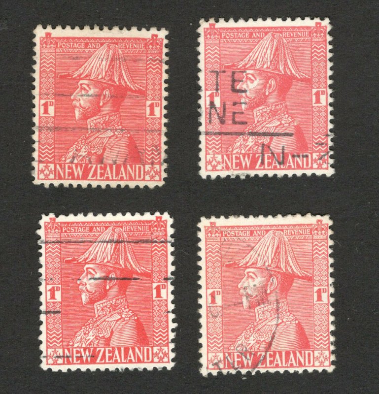 NEW ZEALAND - 4 USED STAMPS - ADMIRAL - 1926.