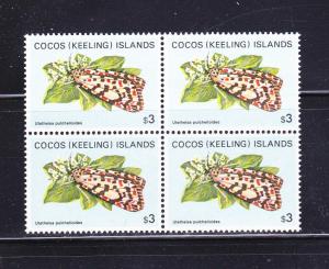 Cocos Islands 102 Block MNH Insects, Moths (E)