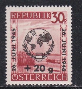 Austria # B166, U. N. 1st Anniversary Surcharged, Mint NH, 1/2 Cat.