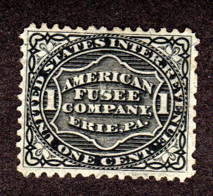 Private Die Match Revenue Stamp.  Scott # RO9b, used. Lot 220346